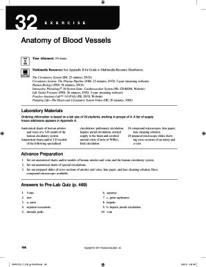 Fillable Online Exercise 32 Review Sheet : Anatomy of Blood Vessels (A ...