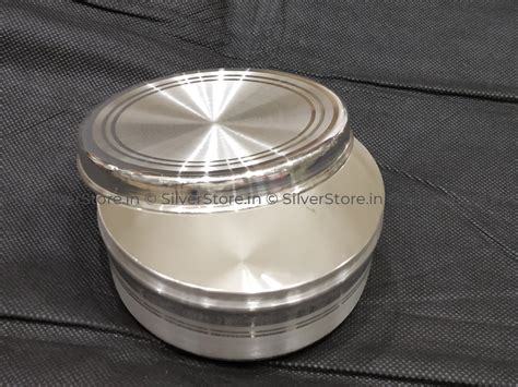 Pure Silver Box - 990 bis Hallmarked - 8" diameter size – SilverStore.in