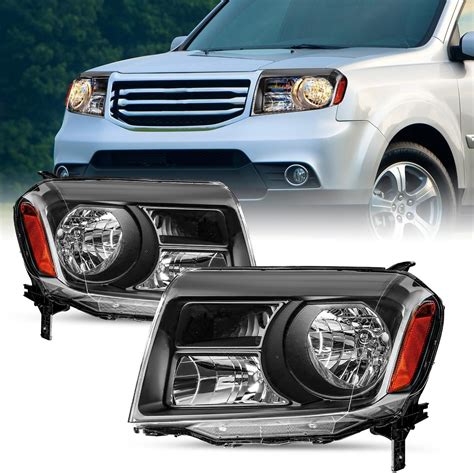 Amazon.com: SOCKIR Headlight Assembly Pair Fit 2012 2013 2014 2015 Honda Pilot Front Headlamp ...