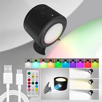 Double Sided Battery Operated Wall Sconce, Wireless Wall Light with ...