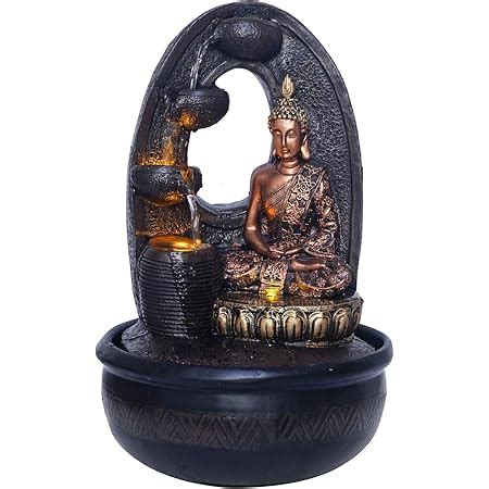 Chronikle Polyresin Brown & Golden Meditating Buddha Table Top Home ...