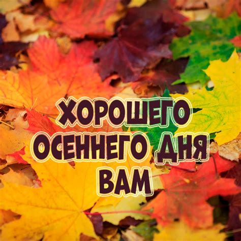 Осенние открытки с добрым днем и пожеланиями на осень