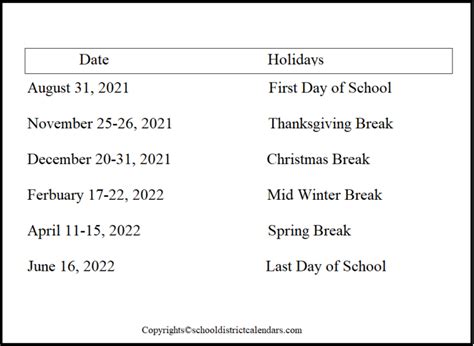 Issaquah School District Calendar 2021-2022 With Holidays in PDF ...