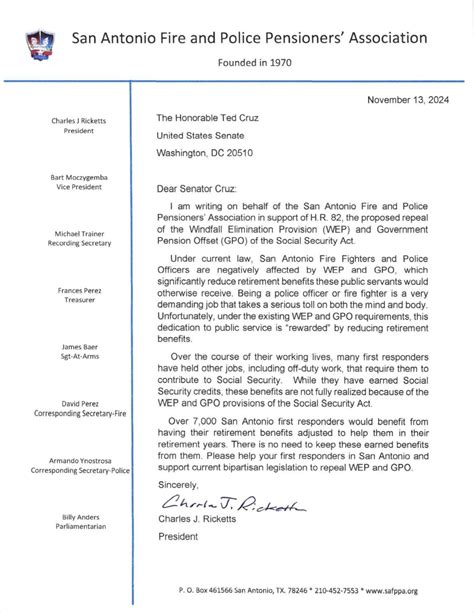 WEP-GPO Repeal Moves from U.S. House to Senate; SAFPPA sends Letters to ...