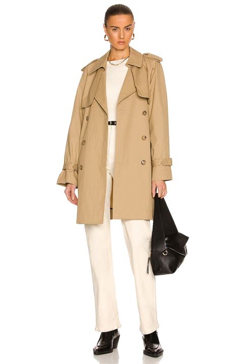 CO Short Trench Coat in Beige | FWRD