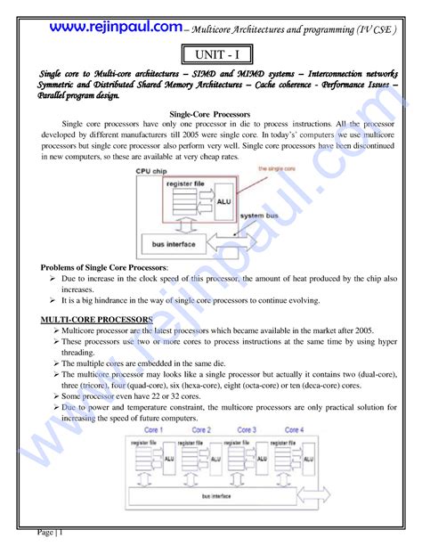 CS8083 notes - MCAP - Multicore Architectures and programming (IV CSE ...