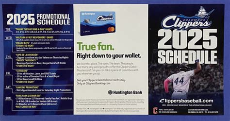 2025 COLUMBUS CLIPPERS Schedule ⚾️ Minor Baseball Sked NEW‼️ | eBay