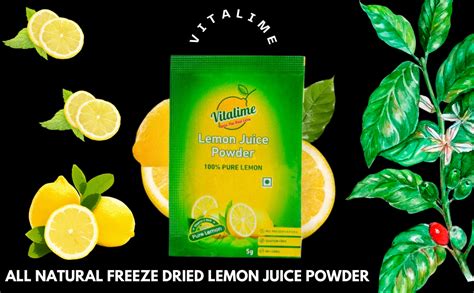 Vitalime Lemon Drink Powder | All Natural freeze Dried lemon juice ...