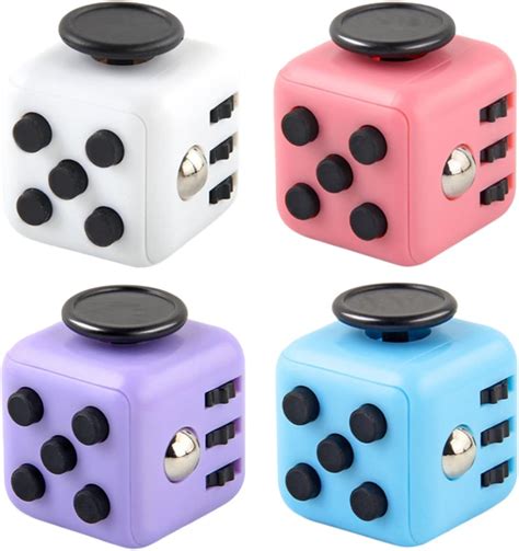 Yeefunjoy 4Pcs Cube Anti-Stress, Décompression Jouet Cube avec 6 ...