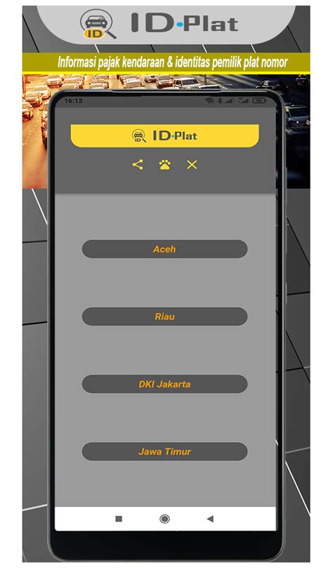 ID Plat Cek Pajak dan Identitas Kendaraan Bermotor - App on Amazon Appstore