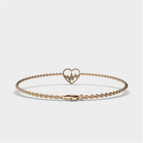 Buy Heartbeat Diamond Encrusted Bracelet At Jewelbox