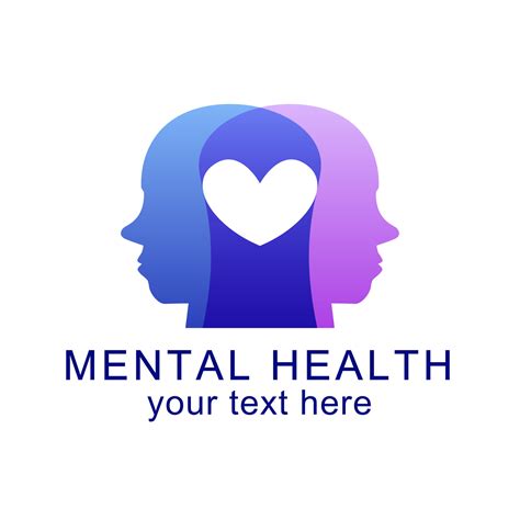 Mental health logo isolated on white background 13211770 Vector Art at ...