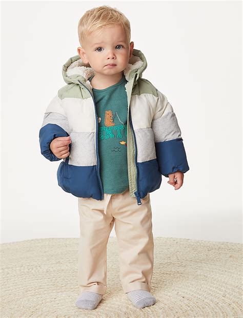 Buy Colour Block Hooded Jacket (0-3 Yrs) at Marks & Spencer