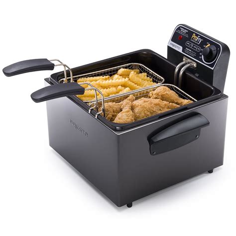 Presto Dual Basket Profry Immersion Element Black Deep Fryer - Walmart.com