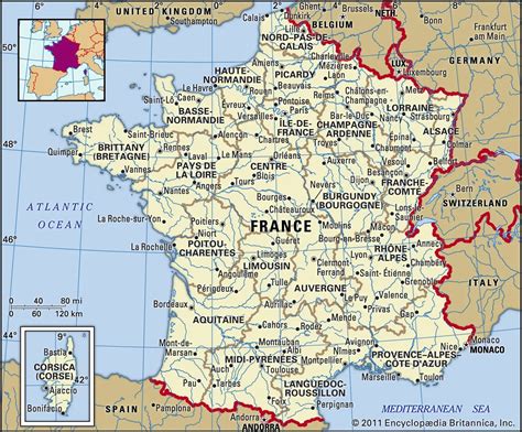 Printable Map Of France