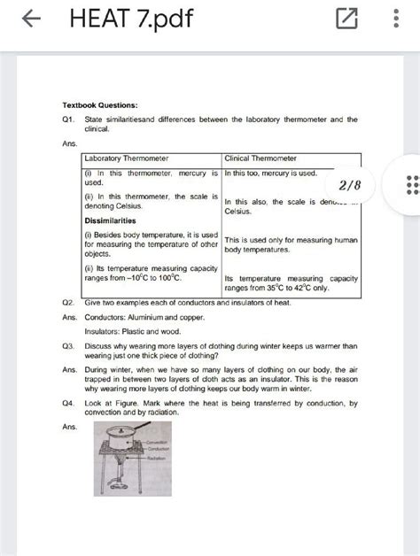 Image result for Class 7 Science Question Answer Heat