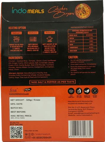 Indomeals 2 Chicken Biryani + 2 Chicken Rogan Josh Price in India - Buy ...