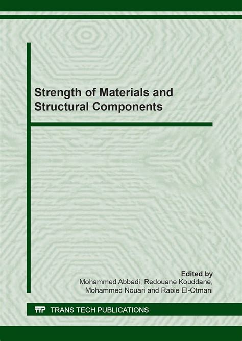 Buy Strength of Materials and Structural Components: Volume 820 (Key ...