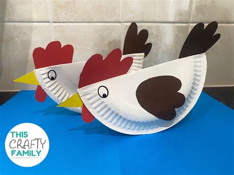 This fresh from the farmyard paper plate chicken craft is not only ...