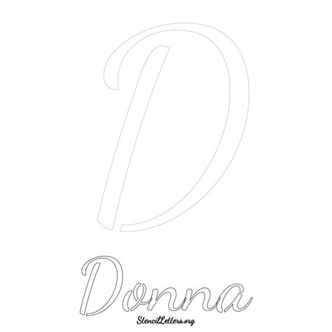 Donna Free Printable Name Stencils with 6 Unique Typography Styles and ...