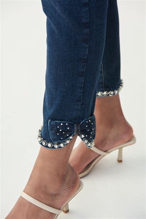 Joseph Ribkoff Spring 2022 - 221937 Pant - Dark Denim - 8 | Lace jeans ...