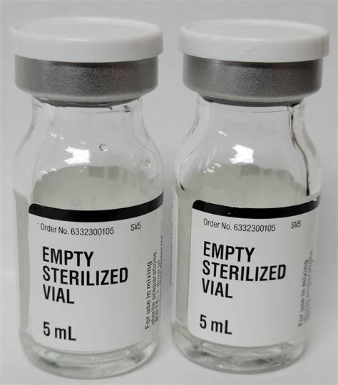 2-Pack Sterile Empty Vials 5ml with White Cap for India | Ubuy