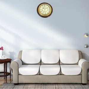 Artshai Antique Look Silent Wall Clock, 12 Inch Brass And Wooden Analog ...