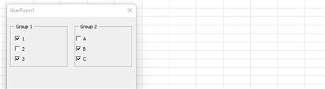 Image result for Chekbox Code-VBA User Form Excel