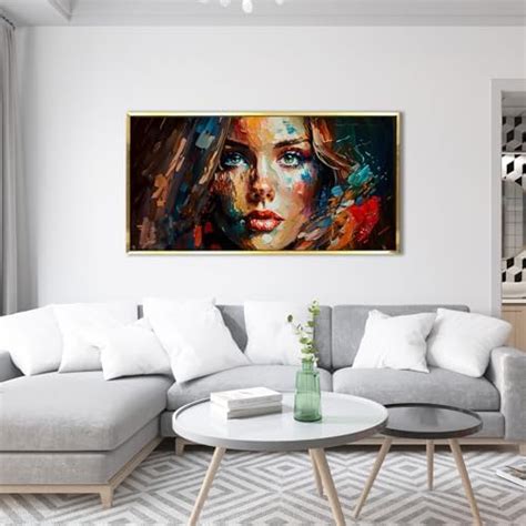 Large Abstract Wall Art Painting. Modern Art Large Size Canvas Framed ...