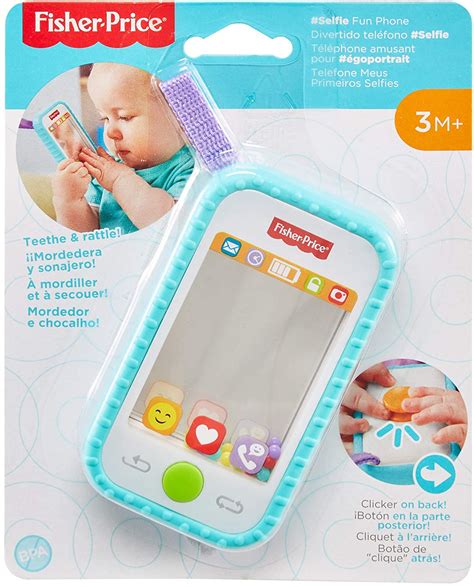 Fisher Price Selfie Fun Phone Baby Rattle Mirror and Teething Toy ...