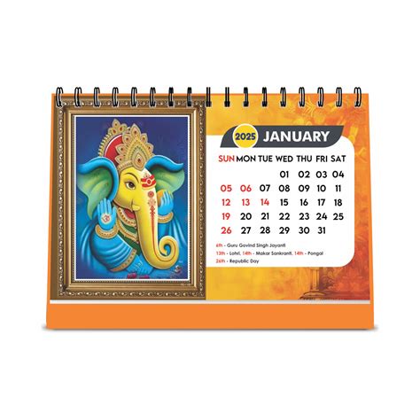 Buy ESCAPER Lord Ganesha 2025 Desk, Ganesh Ji 2025, Ganesh Ji Photo ...