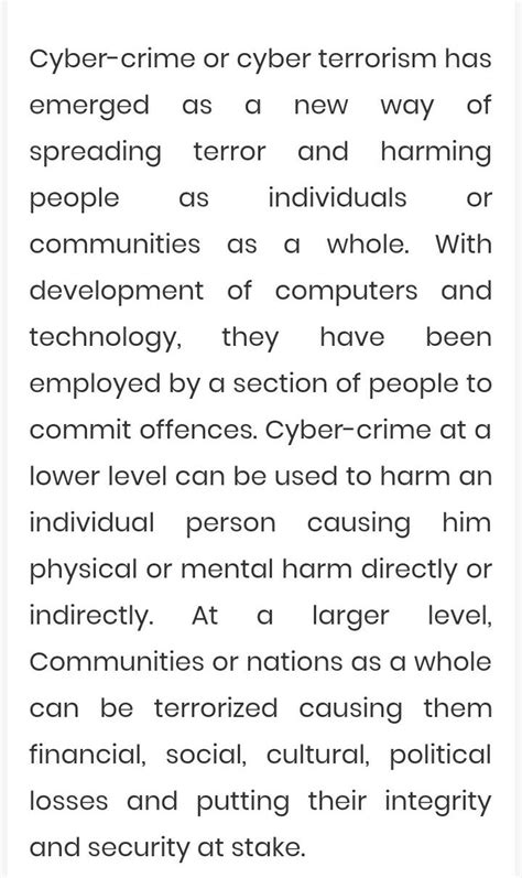 speech for cyber crime for class 10 - Brainly.in