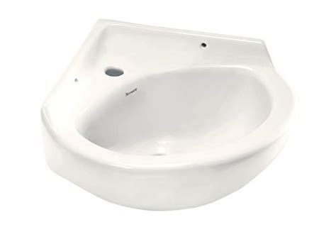 PARRYWARE Vitreous China Corner Basin (White, 400 x 400 x 195 mm ...