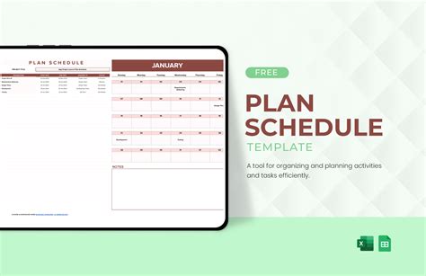 Free Plan Schedule Template - Download in Excel, Google Sheets ...
