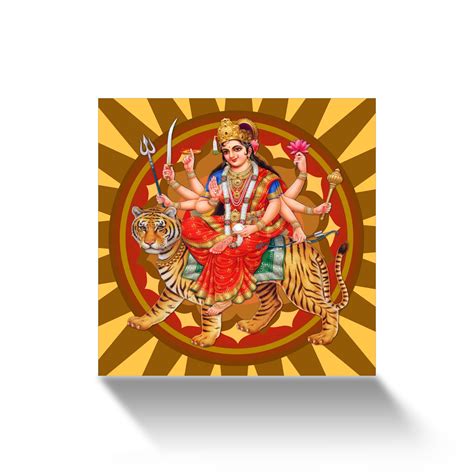 Frameless Beautiful Wall Painting for Home: Maa Durga Glass Wall Paint ...