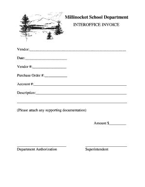 Fillable Online Interoffice Invoice Form - Millinocket School ...