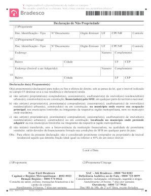 Fillable Online Declara o de N o Propriedade - Bradesco Fax Email Print ...