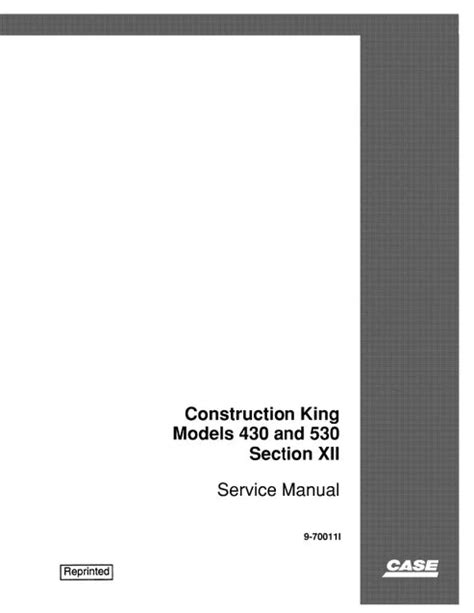 Case 430, 530 Construction King Series B Loader Tractors Pdf Repair an