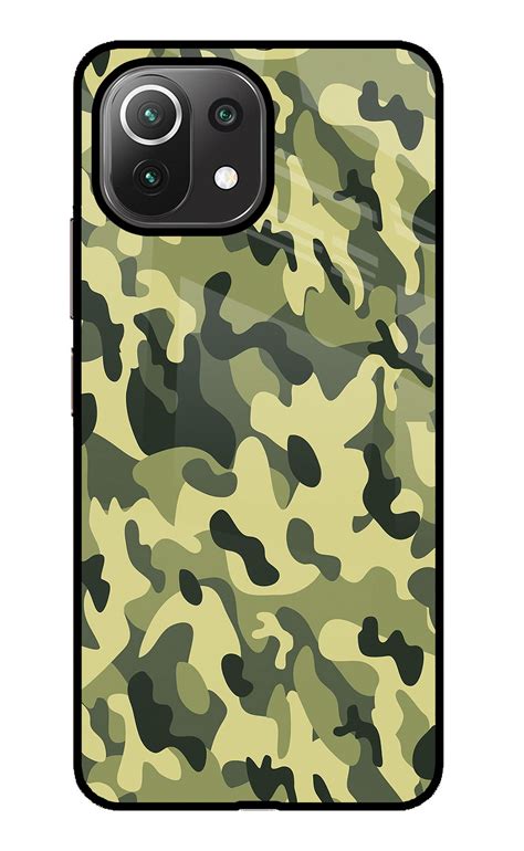Buy Now Camouflage Glass Case for Mi 11 Lite Online | Casekaro
