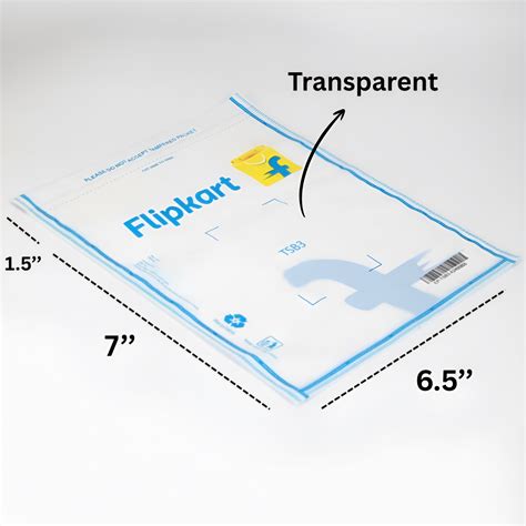 FLIPKART TRANSPARENT 6.5X7 - NON POD | sandeep ecommerce