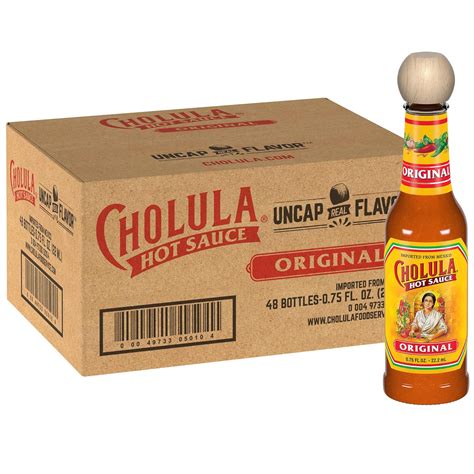 Amazon.com: Cholula Original Hot Sauce Travel Sized Bottle, 48 count ...