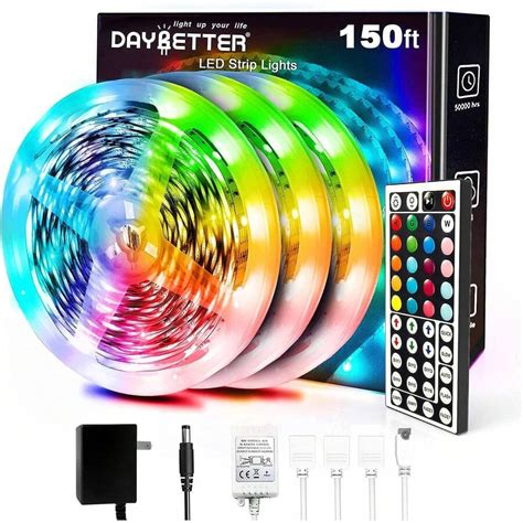 DAYBETTER 5050 RGB Infrared Remote Control Color Changing 150ft Led ...