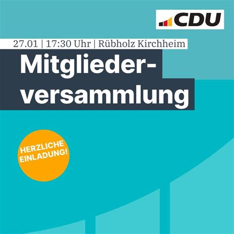 Mitgliederversammlung mit Neuwahlen des Vorstands, Zum Rübholz 1, 73230 ...