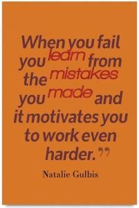 iMerch you fail you learn quotes by Natalie Gulbis 3D Poster - Quotes ...