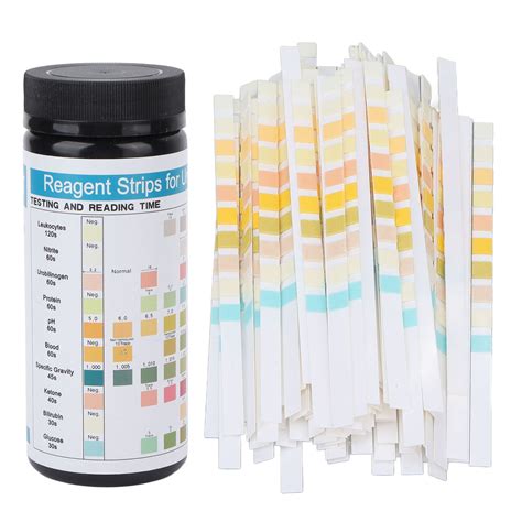 100X URS-10T Urine Strips Urinalysis Reagent Test Paper Urine PH Test ...