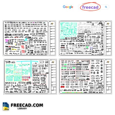 Transport Blocks AutoCAD in Format DWG Models. FREE Download.