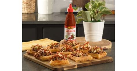 Pulled Pork Waffle Bites | Sriracha Coleslaw | Lee Kum Kee USA