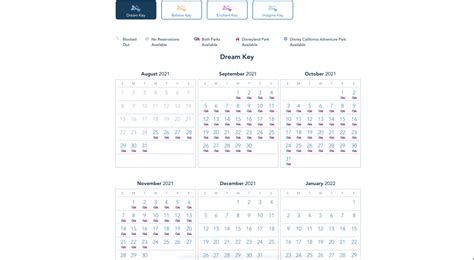 Disneyland's Magic Key Calendar Is Up and Ready For Bookings! - Inside ...