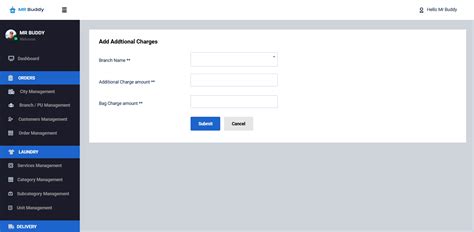 Laundry Management - Super Admin Charges Modules