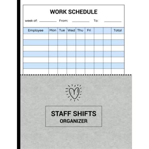 Buy Staff Shifts Organizer: Employee Attendance Payroll Record Book ...